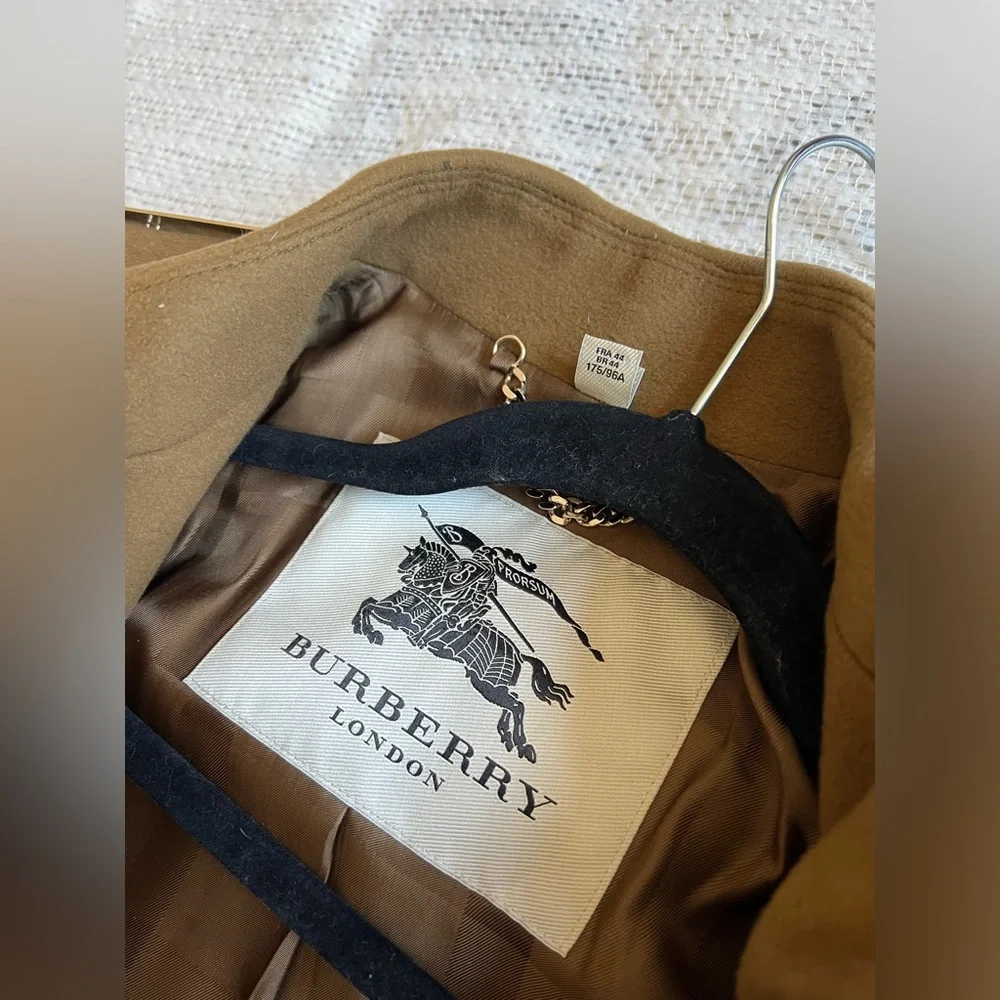 Burberry Brown Wool Cashmere Coat Caban USA 12 - Picture 4 of 16